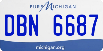 MI license plate DBN6687