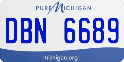 MI license plate DBN6689