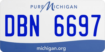 MI license plate DBN6697