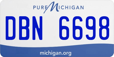 MI license plate DBN6698