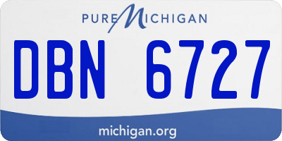 MI license plate DBN6727