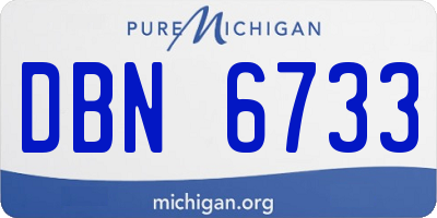 MI license plate DBN6733