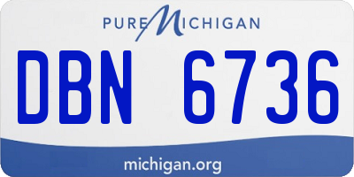 MI license plate DBN6736