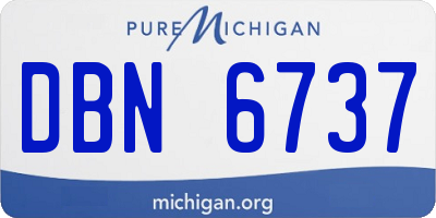 MI license plate DBN6737