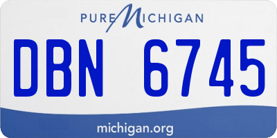 MI license plate DBN6745