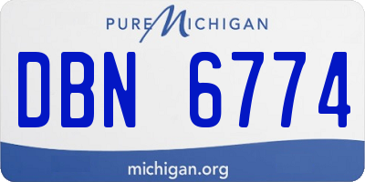 MI license plate DBN6774