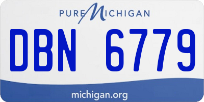 MI license plate DBN6779