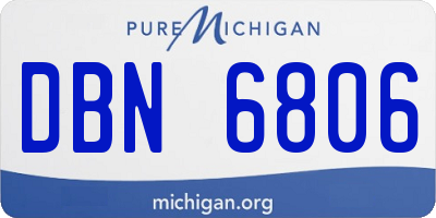 MI license plate DBN6806