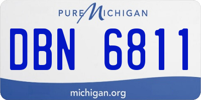 MI license plate DBN6811
