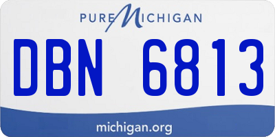 MI license plate DBN6813