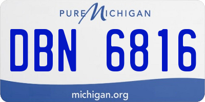 MI license plate DBN6816