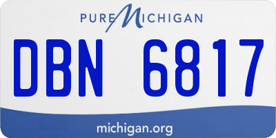 MI license plate DBN6817