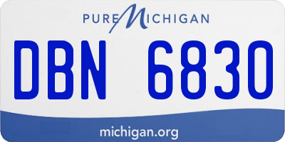 MI license plate DBN6830