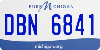 MI license plate DBN6841