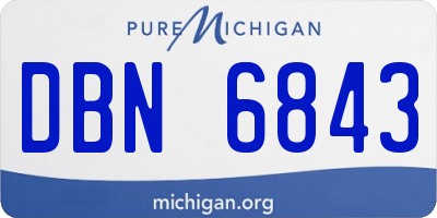 MI license plate DBN6843