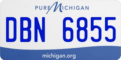 MI license plate DBN6855