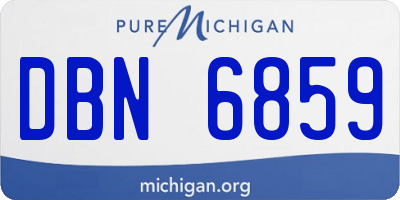 MI license plate DBN6859