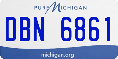 MI license plate DBN6861
