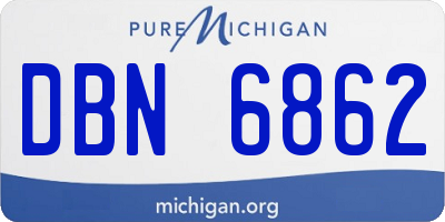 MI license plate DBN6862