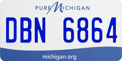 MI license plate DBN6864