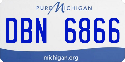 MI license plate DBN6866