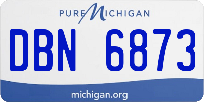 MI license plate DBN6873