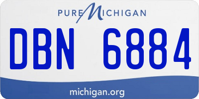 MI license plate DBN6884