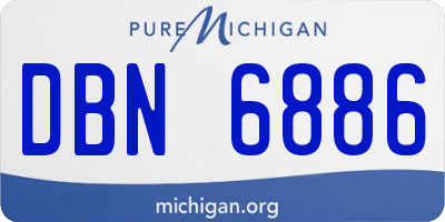 MI license plate DBN6886