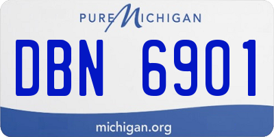 MI license plate DBN6901