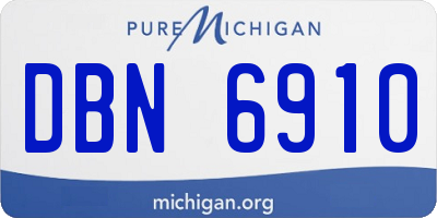 MI license plate DBN6910