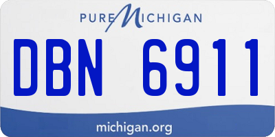 MI license plate DBN6911