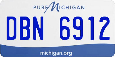 MI license plate DBN6912