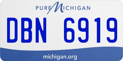 MI license plate DBN6919