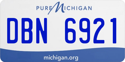 MI license plate DBN6921