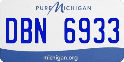 MI license plate DBN6933