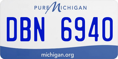 MI license plate DBN6940