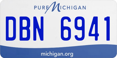 MI license plate DBN6941