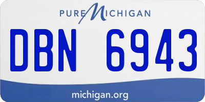 MI license plate DBN6943