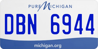MI license plate DBN6944