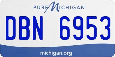 MI license plate DBN6953
