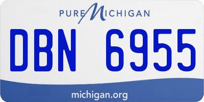MI license plate DBN6955