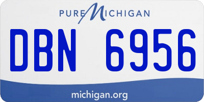 MI license plate DBN6956