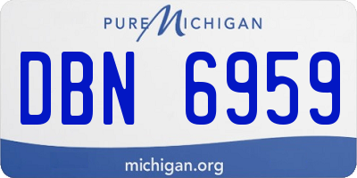 MI license plate DBN6959