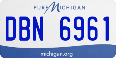 MI license plate DBN6961