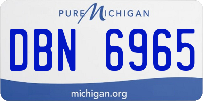 MI license plate DBN6965