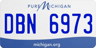 MI license plate DBN6973