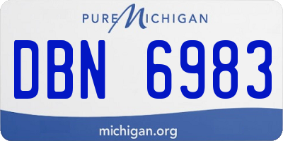 MI license plate DBN6983
