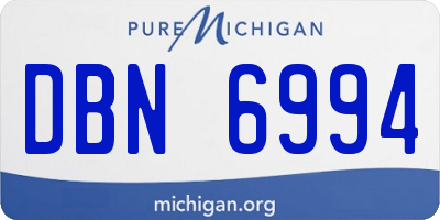 MI license plate DBN6994