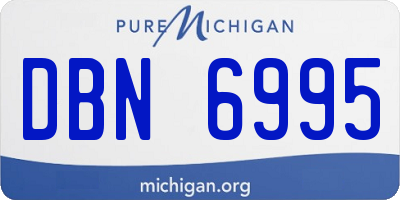 MI license plate DBN6995