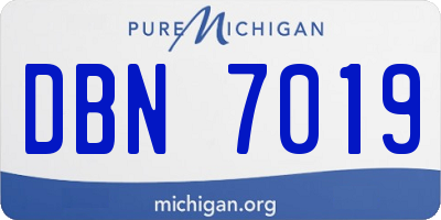 MI license plate DBN7019